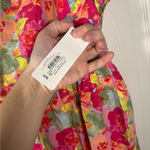 NWT Peyton & Parker Mommy & Me Pink Floral Midi Flutter Sleeve Dress Size Large - Picture 5 of 9